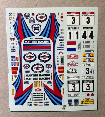 Racing decal lancia - 1/43,
