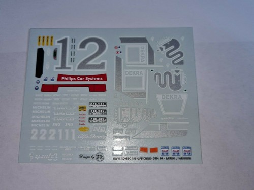 Decal racing43 alfa romeo - 1:43, racing43:alfa